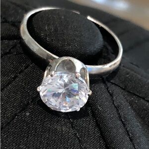 Victoria Leland Designs Elegant Silver Ring with CZ stone